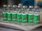 Covishield vaccine vials during a vaccination drive, at Navyug School, Mandir Marg, in New Delhi, India, on Tuesday, June 29, 2021. (Photo by Sanchit Khanna/ Hindustan Times) Covishield vaccine vials during a vaccination drive, at Navyug School, Mandir Marg, in New Delhi, India, on Tuesday, June 29, 2021. (Photo by Sanchit Khanna/ Hindustan Times)
