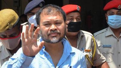 Akhil Gogoi, Raijor Dal president and MLA from Sibsagar, Assam, was released by the NIA court in connection with a case related to anti-Citizenship Amendment Act (CAA) protests. (PTI) Akhil Gogoi, Raijor Dal president and MLA from Sibsagar, Assam, was released by the NIA court in connection with a case related to anti-Citizenship Amendment Act (CAA) protests. (PTI)