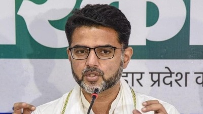 File photo: Congress Party leader Sachin Pilot addresses a press conference. (PTI)