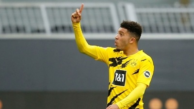 FILE PHOTO: Jadon Sancho. (Pool via REUTERS)