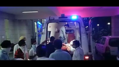 The victims’ bodies at a hospital in Gurdaspur district on Thursday.