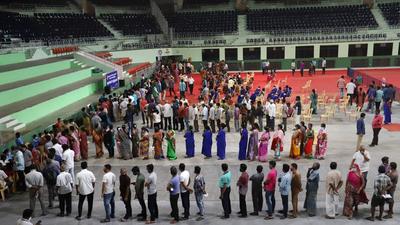 Frontline workers wait for their health check up before getting inoculated with the Covid-19 vaccine in Chennai. (File photo) Frontline workers wait for their health check up before getting inoculated with the Covid-19 vaccine in Chennai. (File photo)