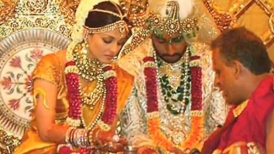 Aishwarya Rai Bachchan: She is one Bollywood actor whose wedding outfits is the costliest compared to the others. For her D-Day, she wore a golden saree of Rs. 75 lakhs.(Instagram)