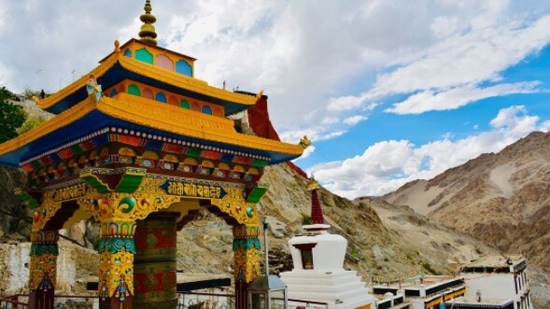 Spituk Gompa: Also known as Spituk Monastry or Pethup Gompa, is a Buddhist monastery in Leh. This 11th-century monastery is known for its giant Kali statue that is revealed at the annual festival of Gustor.  (Instagram/@atravellersmusing)