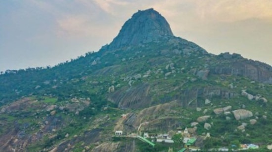 Shivagange: Shivagange is a mountain peak and a Hindu pilgrimage centre situated at a height of 804.8 m or 2640.3 ft. (Instagram/@incredible_tumakuru)