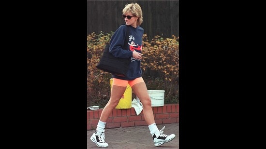 She started the trend of wearing biker shots with sweatshirts back in the 90s She started the trend of wearing biker shots with sweatshirts back in the 90s