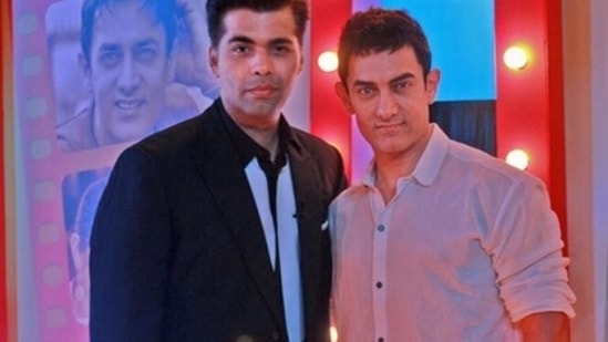 Aamir Khan poses with Karan Johar. 