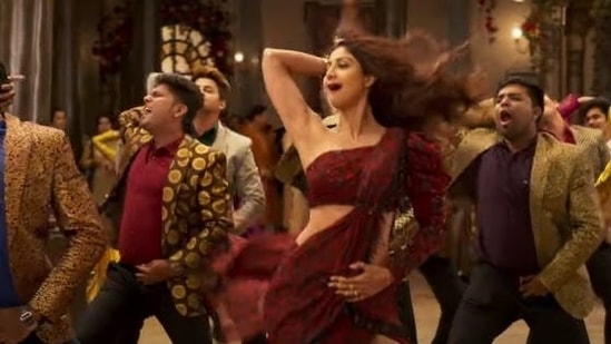 Shilpa Shetty in a still from the Hungama 2 trailer.