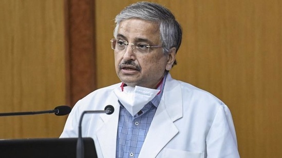 Dr Randeep Guleria, director of the All India Institute of Medical Sciences (AIIMS).(PTI photo)