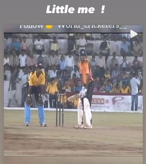 Hardik Pandya during a local cricket match (Instagram / Hardik Pandya)