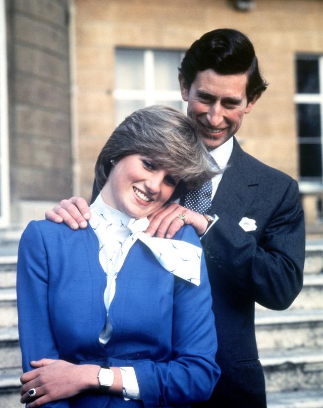 Britain's Prince Charles and Lady Diana Spencer pose following the announcement of their engagement. For someone who began her life in the spotlight as “Shy Di,” Princess Diana became an unlikely, revolutionary during her years in the House of Windsor. This was the first appearance where she wore a royal blue suit — purchased off the rack at Harrods - with a pussy bow top gracing the look with a bright smile. (AP) Britain's Prince Charles and Lady Diana Spencer pose following the announcement of their engagement. For someone who began her life in the spotlight as “Shy Di,” Princess Diana became an unlikely, revolutionary during her years in the House of Windsor. This was the first appearance where she wore a royal blue suit — purchased off the rack at Harrods - with a pussy bow top gracing the look with a bright smile. (AP)