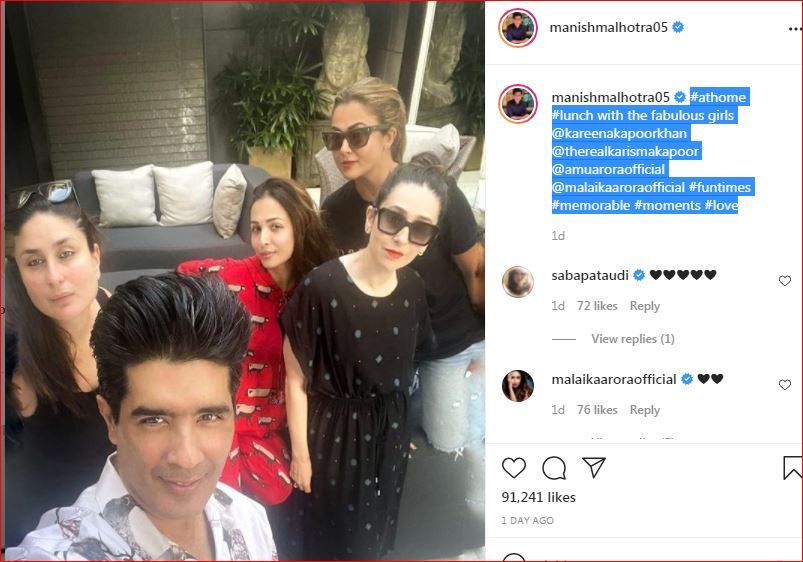 A screenshot of Manish's post.