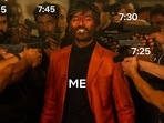 Netflix’s alarm-related with a Jagame Thandhiram twist featuring Dhanush left people chuckling.(Twitter/@NetflixIndia) Netflix’s alarm-related with a Jagame Thandhiram twist featuring Dhanush left people chuckling.(Twitter/@NetflixIndia)