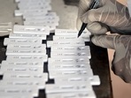 The study found that 80% of the participants had antibodies against Sars-CoV-2 virus, which causes Covid-19, in June, after the fourth wave of infections (and the second nationwide) in Delhi.(PTI ) The study found that 80% of the participants had antibodies against Sars-CoV-2 virus, which causes Covid-19, in June, after the fourth wave of infections (and the second nationwide) in Delhi.(PTI )