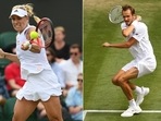 Angelique Kerber and Daniil Medvedev. 