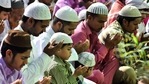 People offer prayers at a mosque during the occasion of Eid-al-Adha in 2020( Sant Arora/Hindustan Times) People offer prayers at a mosque during the occasion of Eid-al-Adha in 2020( Sant Arora/Hindustan Times)