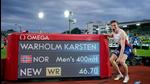 Norway's Karsten Warholm celebrates after breaking the world record during the 400m hurdles men final at the Diamond League track and field meeting in Oslo. (AFP) Norway's Karsten Warholm celebrates after breaking the world record during the 400m hurdles men final at the Diamond League track and field meeting in Oslo. (AFP)