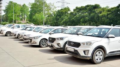 Police have recovered 21 cars from the gang members. (HT PHOTO)