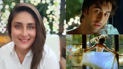 Kareena Kapoor asks Ranbir Kapoor to recreate his 'towel item song'. Kareena Kapoor asks Ranbir Kapoor to recreate his 'towel item song'.