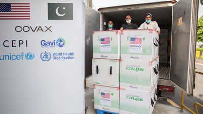 The United States delivered of 2.5 million doses of the Moderna vaccine to Pakistan (Antony Blinken on Twitter) The United States delivered of 2.5 million doses of the Moderna vaccine to Pakistan (Antony Blinken on Twitter)