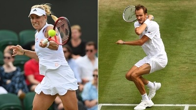 Angelique Kerber and Daniil Medvedev. (Getty Images) Angelique Kerber and Daniil Medvedev. (Getty Images)