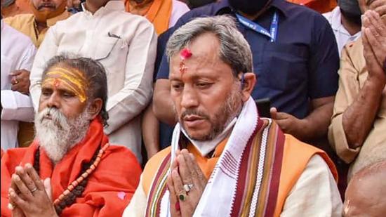 Uttarakhand chief minister Tirath Singh Rawat’s tenure has been mired in controversy including one around his move to go ahead with Mahakumbh without taking adequate and effective steps. (PTI)