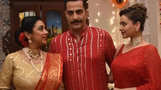 A still from TV soap Anupamaa which is ruling the TRP charts. A still from TV soap Anupamaa which is ruling the TRP charts.