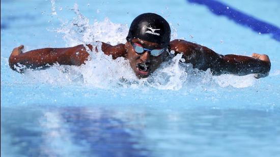 Sajan Prakash had not swum since December 2019 when the beginning of the pandemic last year left him without access to a pool or a physio to continue his rehab. (AP)