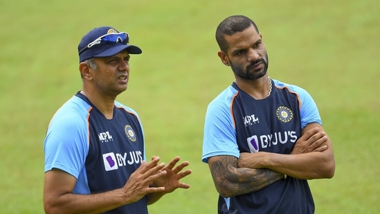 Rahul Dravid and Shikhar Dhawan(BCCI)