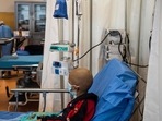 Government records seen by HT show so far, there have been at least 76 complaints of hospitals overcharging patients for Covid-19 treatment.(AFP) Government records seen by HT show so far, there have been at least 76 complaints of hospitals overcharging patients for Covid-19 treatment.(AFP)