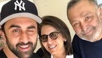 Neetu Kapoor with Rishi Kapoor and son Ranbir Kapoor. Neetu Kapoor with Rishi Kapoor and son Ranbir Kapoor.
