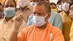 Of the 67, the BJP won 21 seats unopposed after several candidates from opposition parties joined the ruling party overnight and withdrew from the contest.(PTI) Of the 67, the BJP won 21 seats unopposed after several candidates from opposition parties joined the ruling party overnight and withdrew from the contest.(PTI)