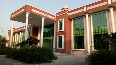 A front view of the stadium at Dr Shakuntala Misra National Rehabilitation University in Lucknow (SOURCED) A front view of the stadium at Dr Shakuntala Misra National Rehabilitation University in Lucknow (SOURCED)