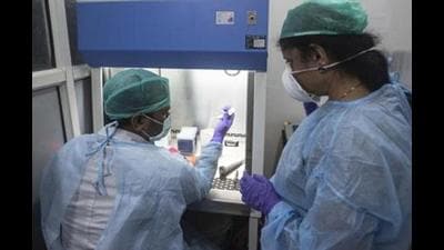 BJ Government Medical College's Molecular lab prepares for Coronavirus testing at Sassoon hospital in Pune. (Pratham Gokhale/HT Representative Photo) BJ Government Medical College's Molecular lab prepares for Coronavirus testing at Sassoon hospital in Pune. (Pratham Gokhale/HT Representative Photo)
