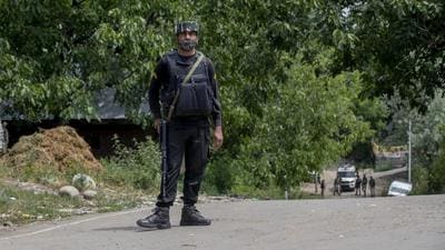 An Indian paramilitary soldier stands guard in Srinagar. (AP)
