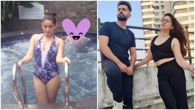 Mahhi Vij with her husband Jay Bhanushali. Mahhi Vij with her husband Jay Bhanushali.