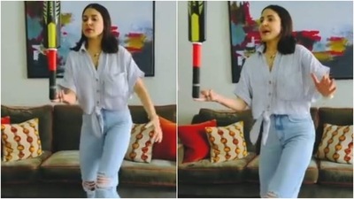 Anushka Sharma's crop shirt in video with Virat won't burn a hole in your pocket (Instagram/@anushkasharma) Anushka Sharma's crop shirt in video with Virat won't burn a hole in your pocket (Instagram/@anushkasharma)
