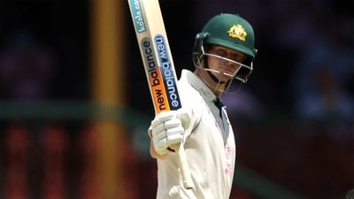 Steve Smith raises his bat after a fifty (Getty) Steve Smith raises his bat after a fifty (Getty)