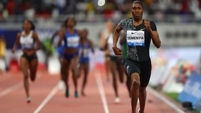 Caster Semenya of South Africa races. (Getty Images) Caster Semenya of South Africa races. (Getty Images)
