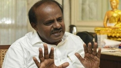 On the fourth anniversary of GST, Kumaraswamy took a dig at the Centre in a series of tweets (AP PHOTO.) On the fourth anniversary of GST, Kumaraswamy took a dig at the Centre in a series of tweets (AP PHOTO.)