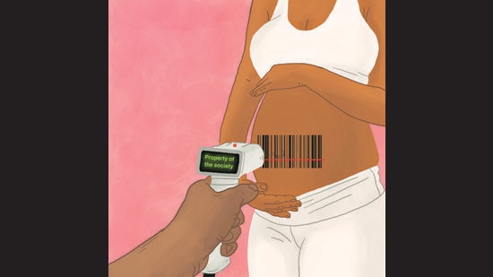 A digital art work by Smish Designs acts as a comment on how motherhood is commodified. A digital art work by Smish Designs acts as a comment on how motherhood is commodified.