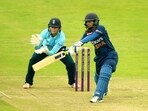 India's Mithali Raj bats, during the Women's One-Day International cricket match between England and India.(AP)