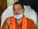 Uttarakhand Chief Minister-designate Pushkar Singh Dhami addresses the media in Dehradun, on Saturday, July 3, 2021. (PTI) Uttarakhand Chief Minister-designate Pushkar Singh Dhami addresses the media in Dehradun, on Saturday, July 3, 2021. (PTI)