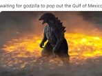 A hilarious meme based on the 'Eye of fire' on the Gulf of Mexico.