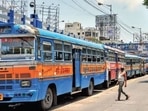 Private buses are refusing to hit the streets without a revision in the existing fare structure keeping in view the increasing fuel prices. (File Photo / PTI) Private buses are refusing to hit the streets without a revision in the existing fare structure keeping in view the increasing fuel prices. (File Photo / PTI)