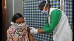 A health worker administering the Covid vaccine to a woman at government school in Sector 45, Chandigarh. (Keshav Singh/HT) A health worker administering the Covid vaccine to a woman at government school in Sector 45, Chandigarh. (Keshav Singh/HT)