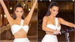 Kim Kardashian pairs white bralette with mini skirt for a night out in Rome(Instagram/@kimkardashian) Kim Kardashian pairs white bralette with mini skirt for a night out in Rome(Instagram/@kimkardashian)
