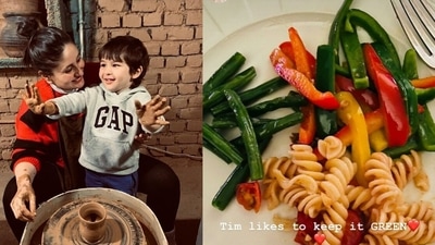 Kareena Kapoor shares a picture of her Sunday dinner. Kareena Kapoor shares a picture of her Sunday dinner.