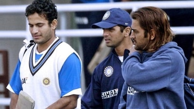 Former Indian pacer Irfan Pathan, with former captain Rahul Dravid and MS Dhoni (L-R) (Getty Images) Former Indian pacer Irfan Pathan, with former captain Rahul Dravid and MS Dhoni (L-R) (Getty Images)