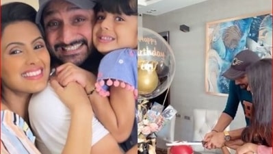 Harbhajan Singh celebrated his birthday with his family.